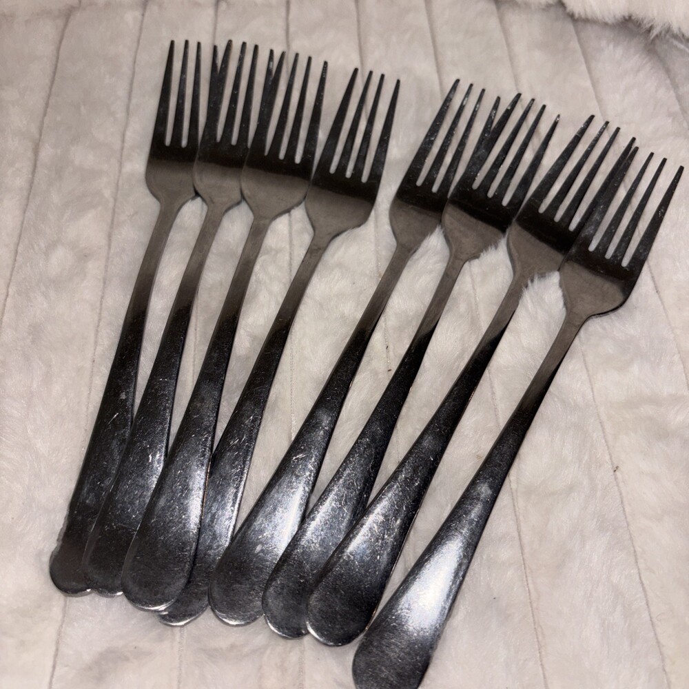 54-Piece Heavyweight Arched Handle Glossy Stainless China Flatware Service Lot - Picture 16 of 16